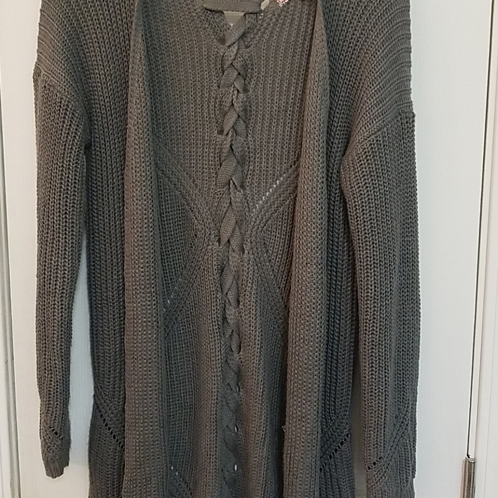 Over sized, grey, knit sweater